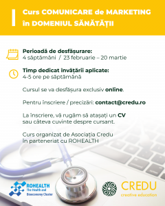 Afis curs mkt sanatate